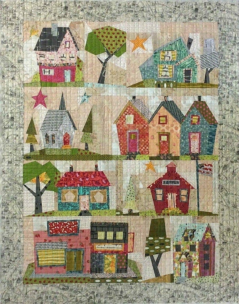 Fiberworks My Kinda Town Quilt Pattern by Laura Heine and Peggy Larsen, 42 x 54